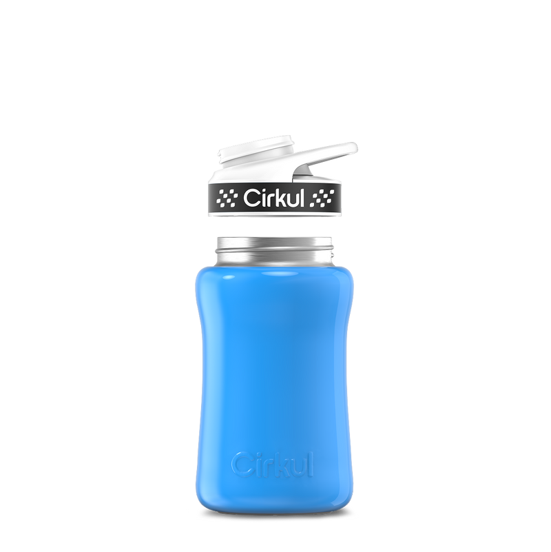 12oz. Stainless Steel Bottle & Comfort Grip Lid Blue