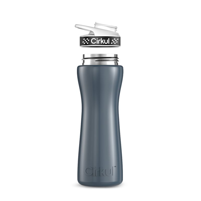 22oz. Stainless Steel Bottle & Comfort Grip Lid Gray