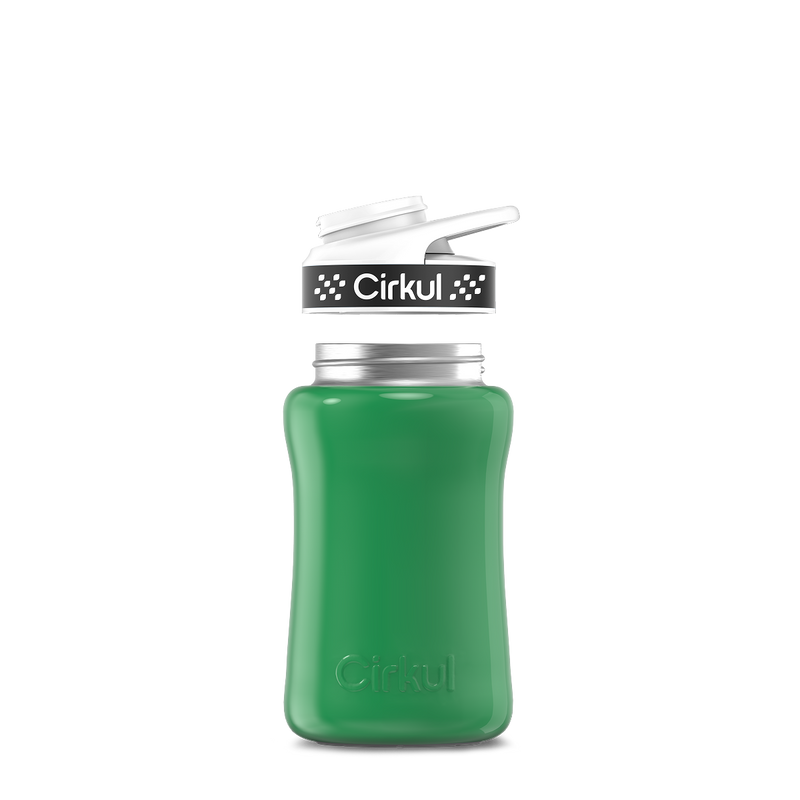 12oz. Stainless Steel Bottle & Comfort Grip Lid Green