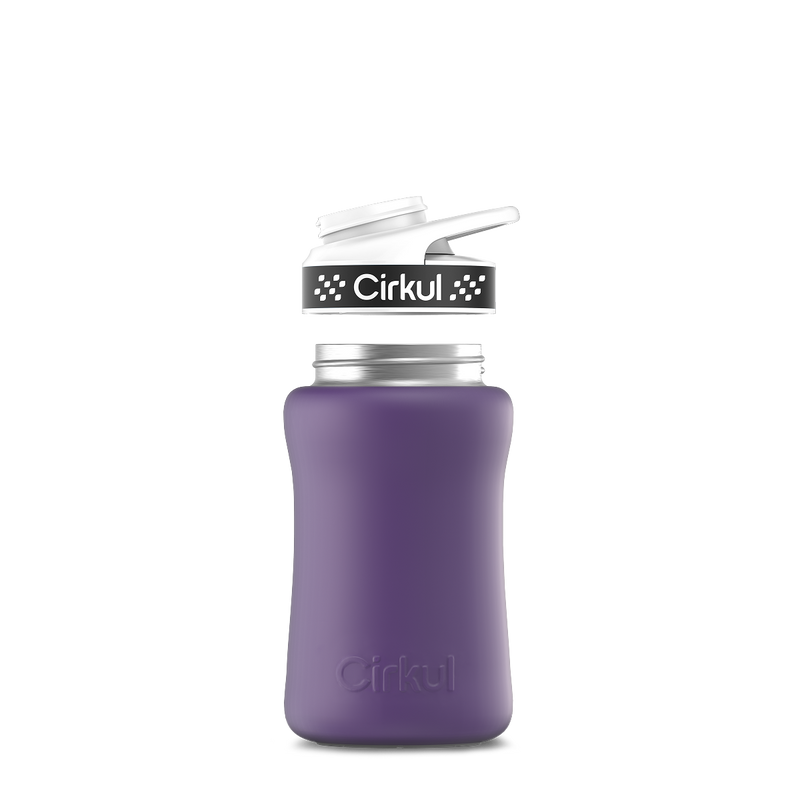 12oz. Stainless Steel Bottle & Comfort Grip Lid Matte Purple