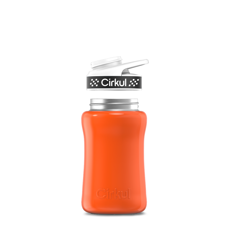 12oz. Stainless Steel Bottle & Comfort Grip Lid Orange