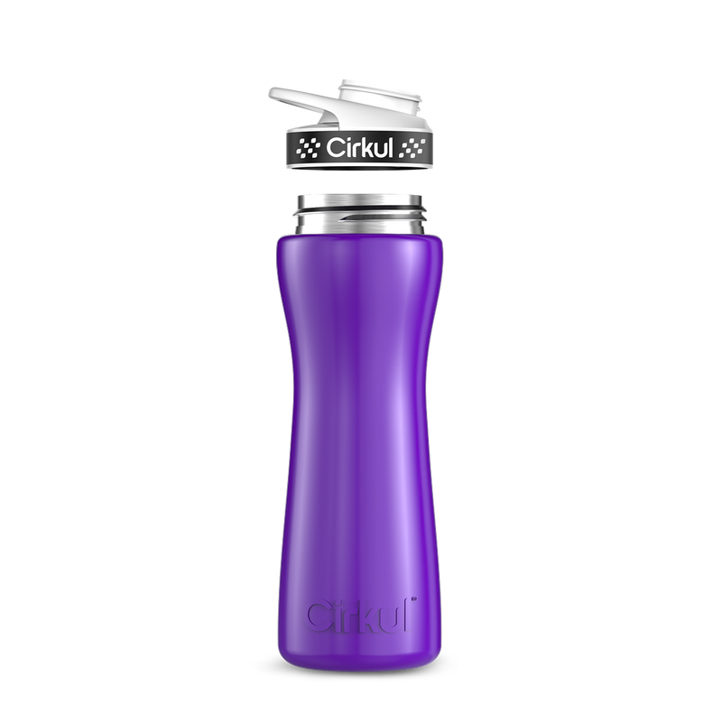 22oz. Stainless Steel Bottle & Comfort Grip Lid Purple