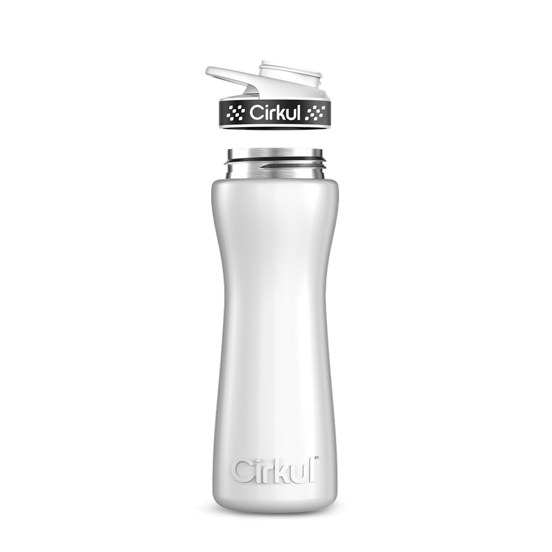 22oz. Stainless Steel Bottle & Comfort Grip Lid White