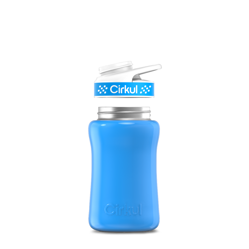 12oz. Stainless Steel Bottle & Comfort Grip Lid Blue