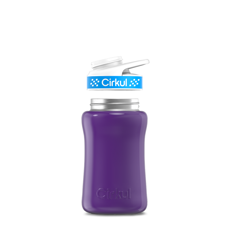 12oz. Stainless Steel Bottle & Comfort Grip Lid Purple