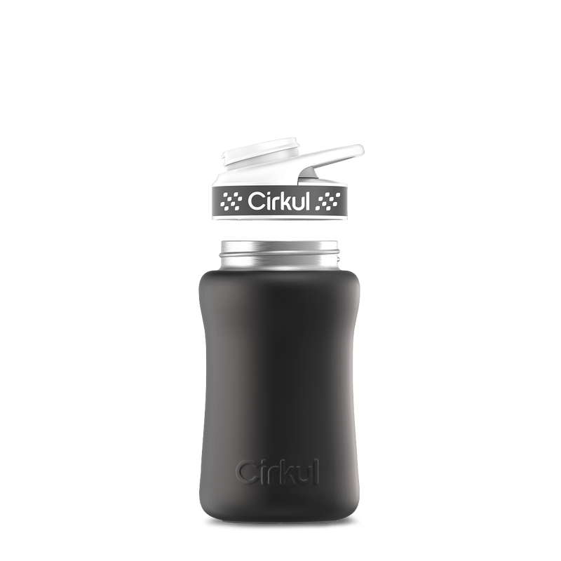 12oz. Stainless Steel Bottle & Comfort Grip Lid Matte Black