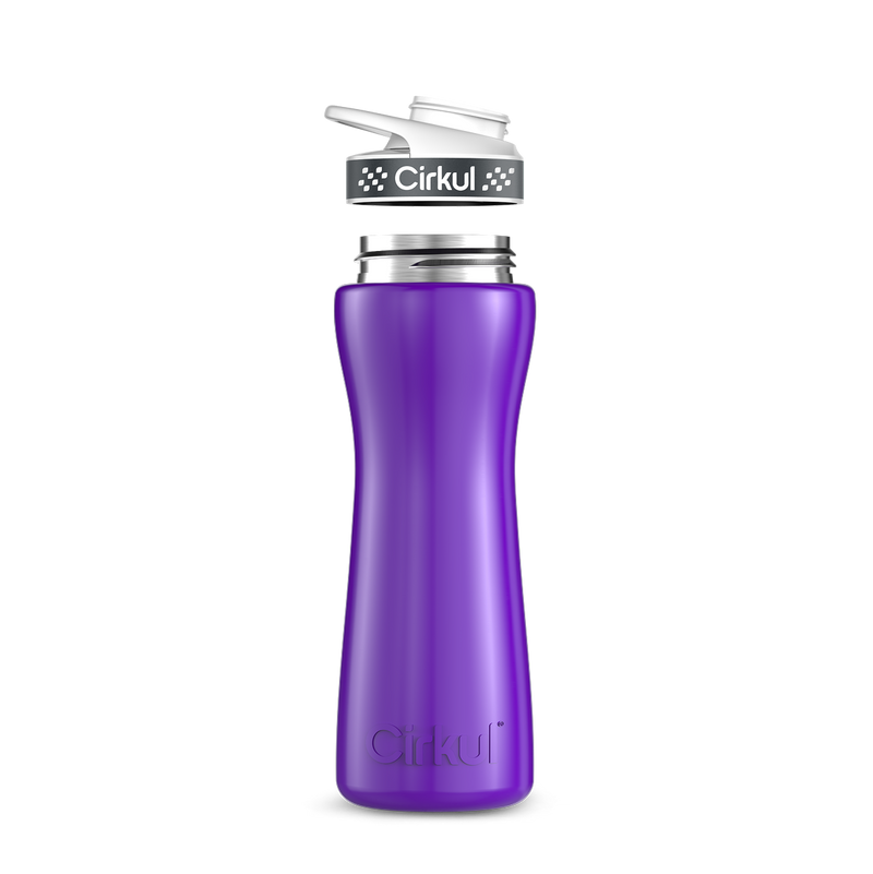 22oz. Stainless Steel Bottle & Comfort Grip Lid Purple