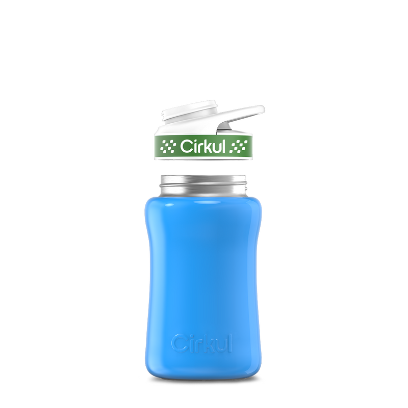 12oz. Stainless Steel Bottle & Comfort Grip Lid Blue