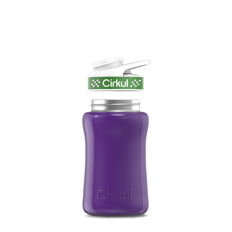 12oz. Stainless Steel Bottle & Comfort Grip Lid Purple