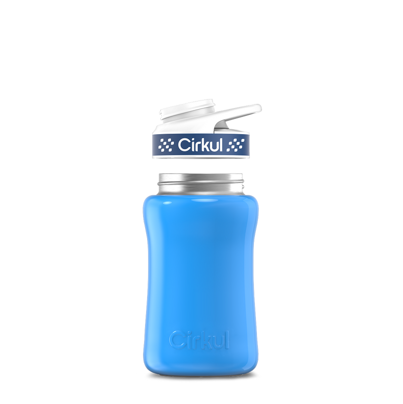 12oz. Stainless Steel Bottle & Comfort Grip Lid Blue