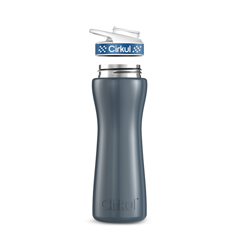 22oz. Stainless Steel Bottle & Comfort Grip Lid Gray