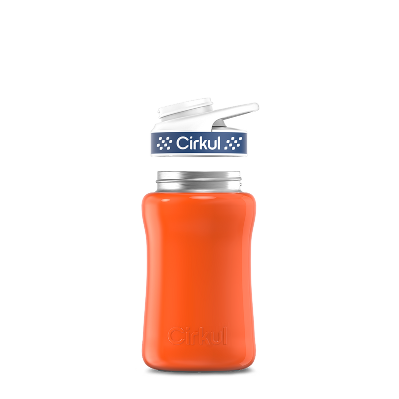 12oz. Stainless Steel Bottle & Comfort Grip Lid Orange