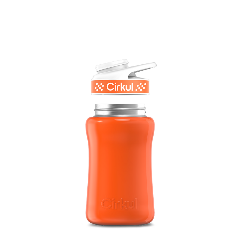 12oz. Stainless Steel Bottle & Comfort Grip Lid Orange