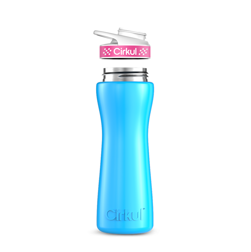 22oz. Stainless Steel Bottle & Comfort Grip Lid Blue