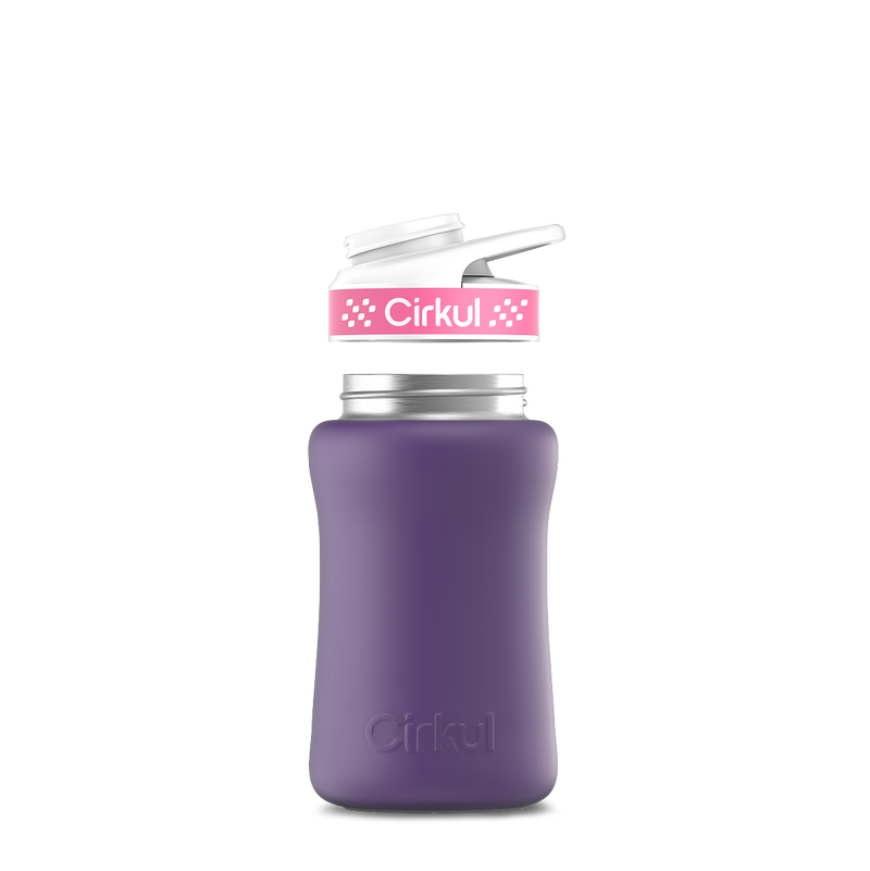 12oz. Stainless Steel Bottle & Comfort Grip Lid Matte Purple