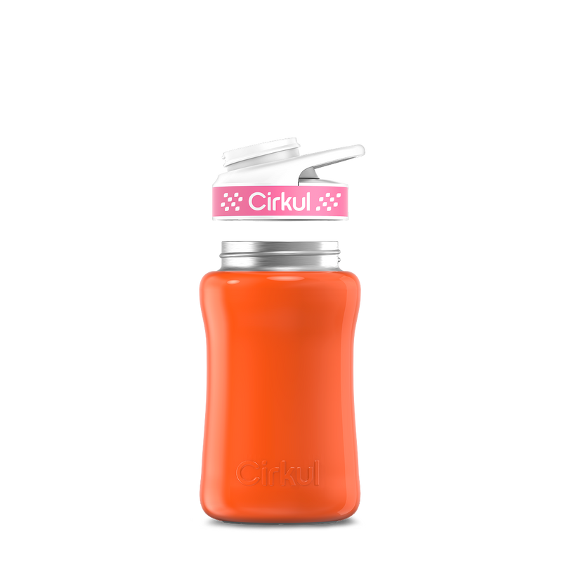 12oz. Stainless Steel Bottle & Comfort Grip Lid Orange