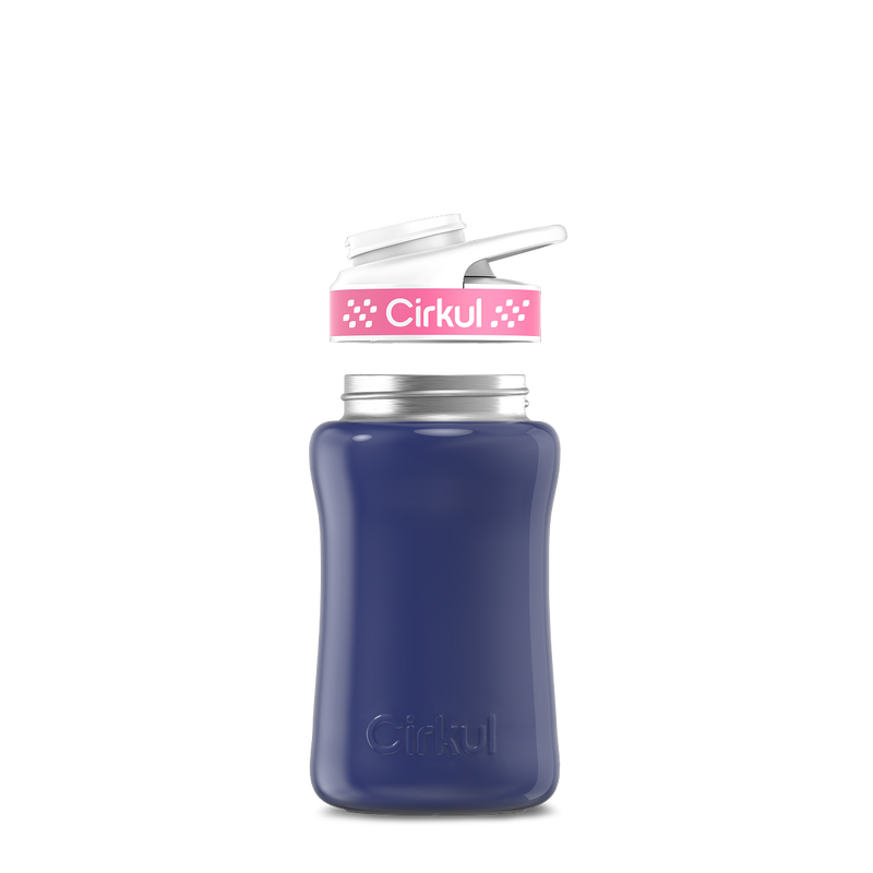 12oz. Stainless Steel Bottle & Comfort Grip Lid Navy