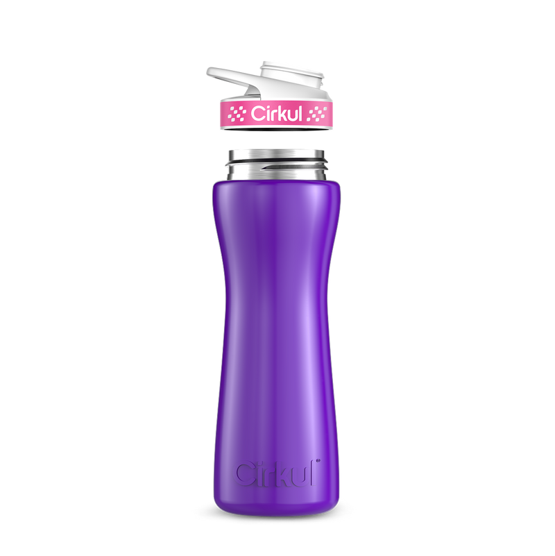 22oz. Stainless Steel Bottle & Comfort Grip Lid Purple
