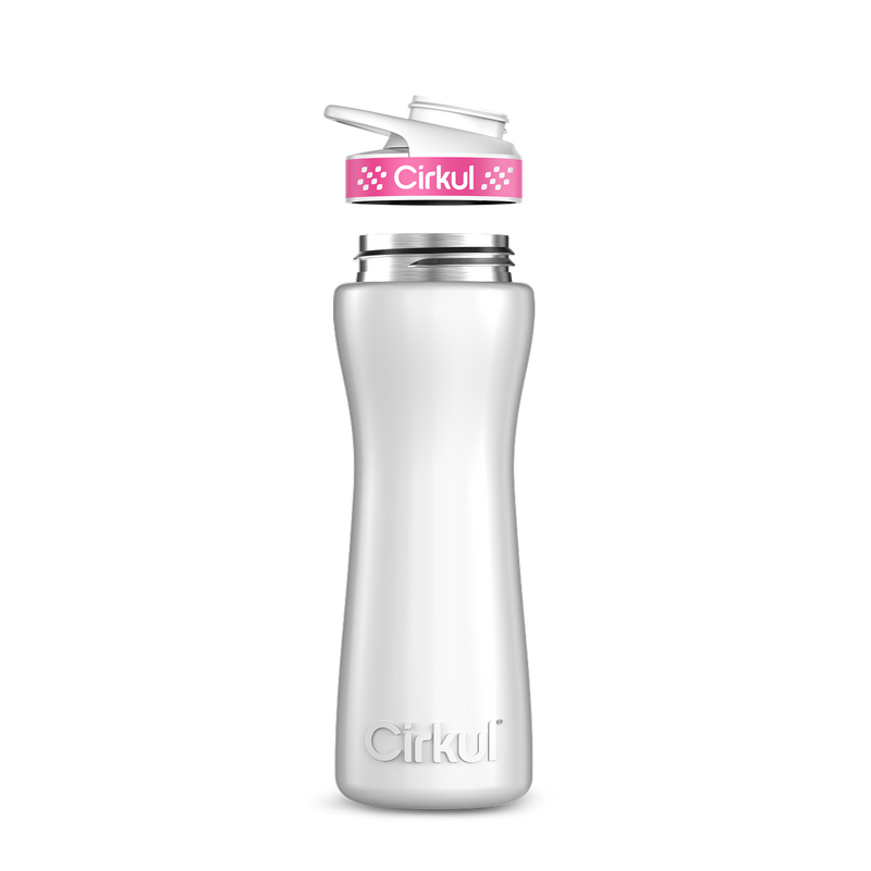 22oz. Stainless Steel Bottle & Comfort Grip Lid White