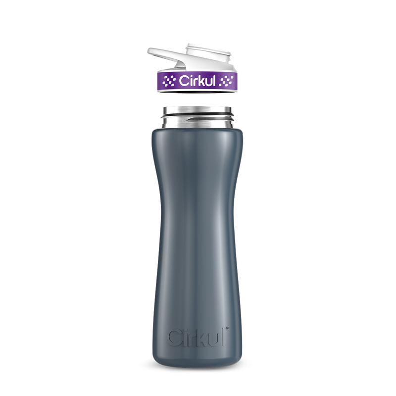 22oz. Stainless Steel Bottle & Comfort Grip Lid Gray