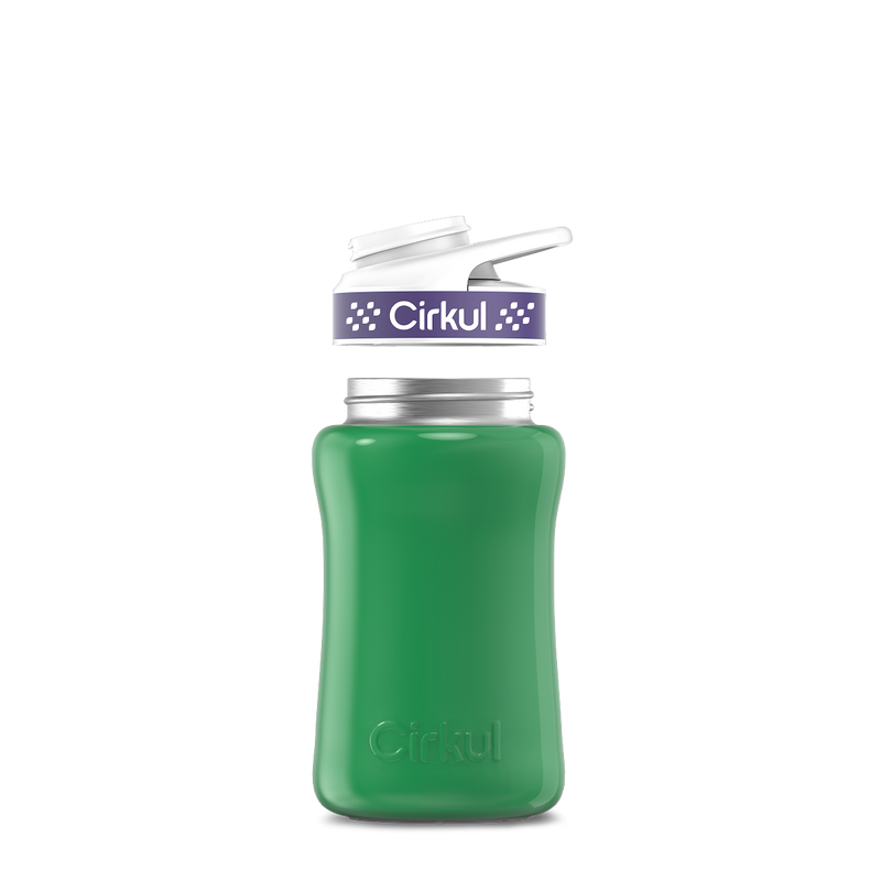 12oz. Stainless Steel Bottle & Comfort Grip Lid Green
