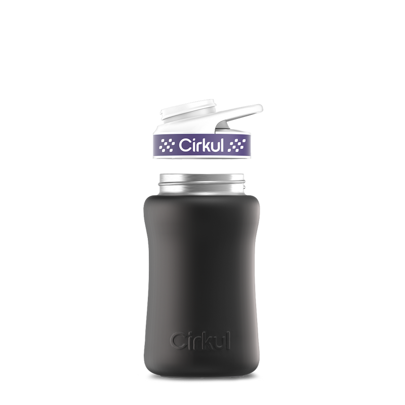 12oz. Stainless Steel Bottle & Comfort Grip Lid Matte Black