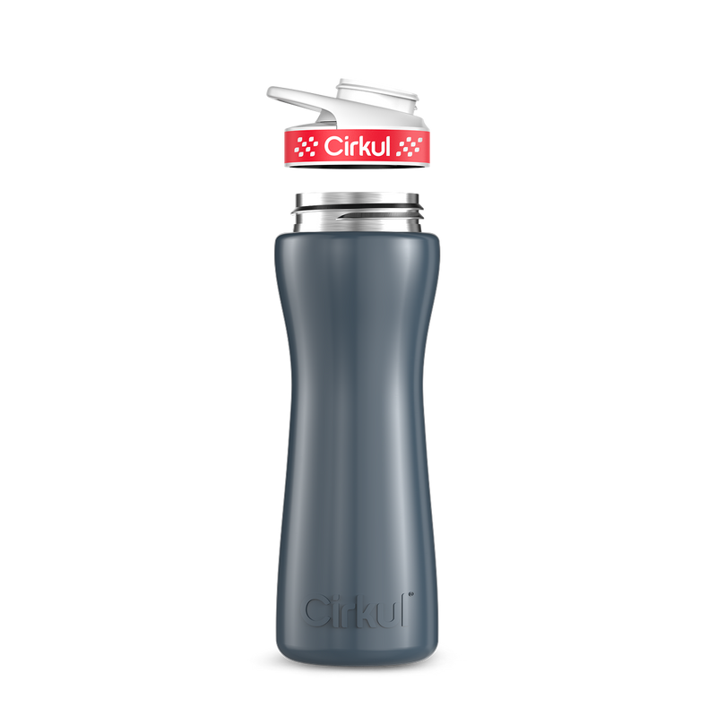 22oz. Stainless Steel Bottle & Comfort Grip Lid Gray