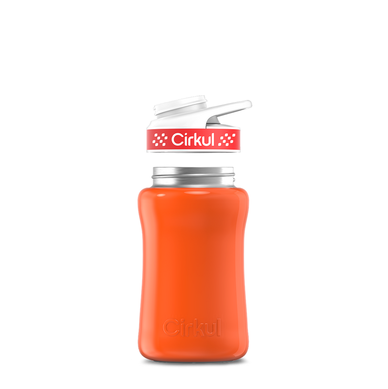 12oz. Stainless Steel Bottle & Comfort Grip Lid Orange
