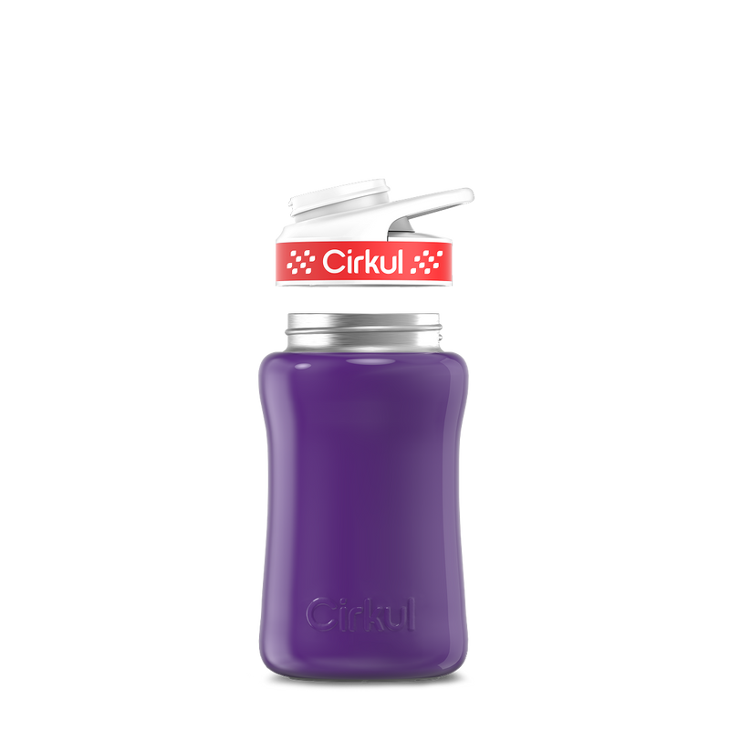 12oz. Stainless Steel Bottle & Comfort Grip Lid Purple