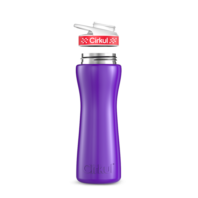 22oz. Stainless Steel Bottle & Comfort Grip Lid Purple